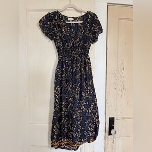 Max Studio Navy Floral Maxi Dress